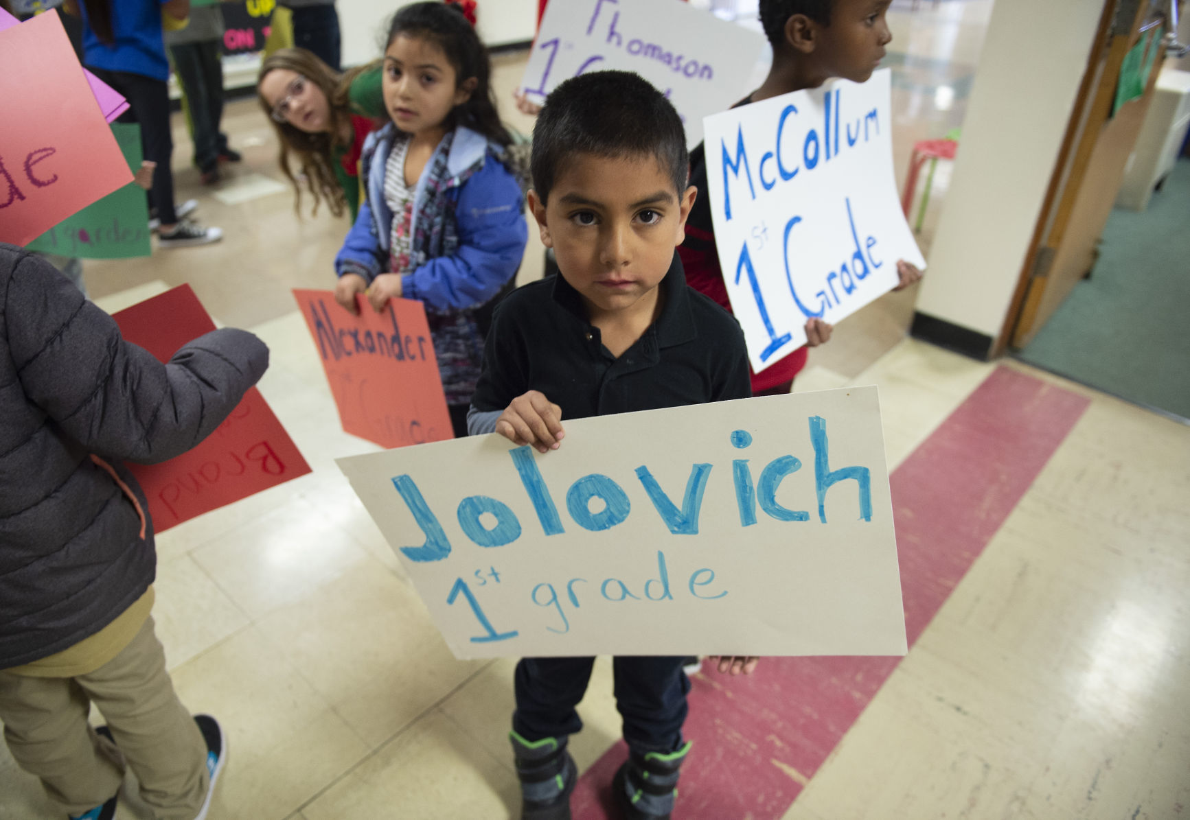 Elementary students meet their pen-pals